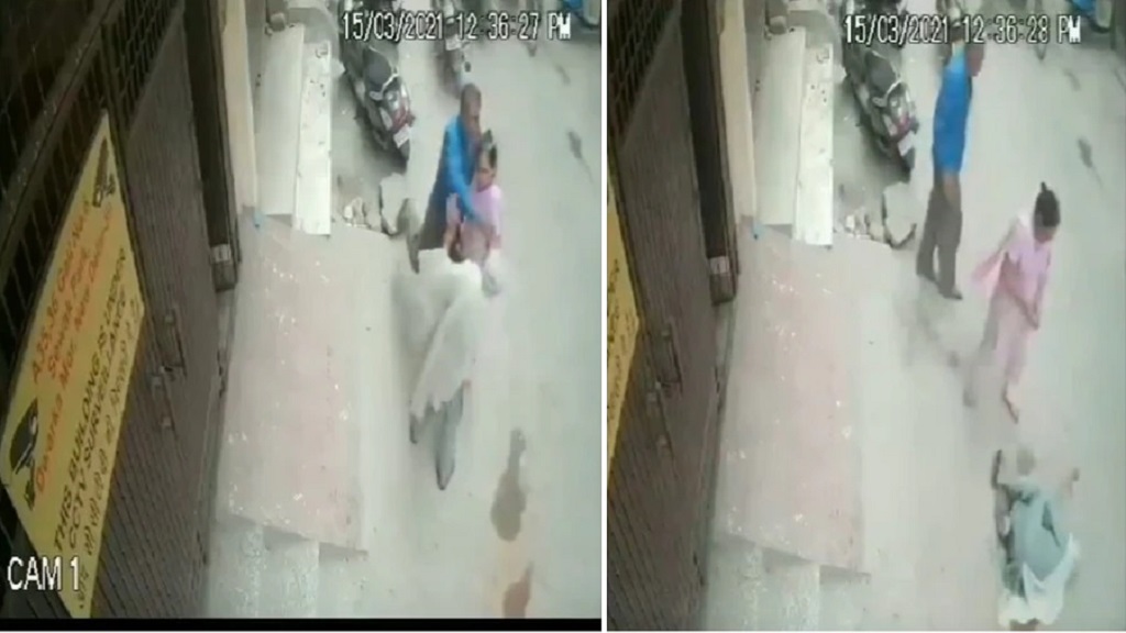 कलयुगी बेटे ने मां को मारा ऐसा थप्पड़, मौके पर हुई मौत, जानिये पूरी वारदात 785869 cctv women killed