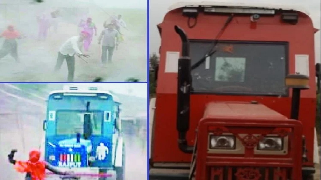 हरियाणा- यूपी की सीमा पर बुलेट प्रूफ ट्रेक्टर से खेती करते हैं किसान, देखे तस्वीरे haryana 1615788858