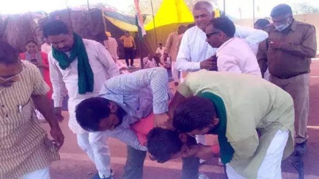 धरने पर भाषण देते-देते किसान ने निगला जहर, पढ़ें फिर क्या हुआ rewari news
