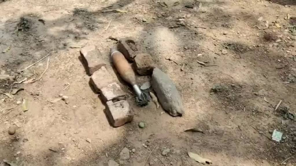 हरियाणा के पंचकूला में मिला मोर्टार बम, दहशत में लोग bam motrar