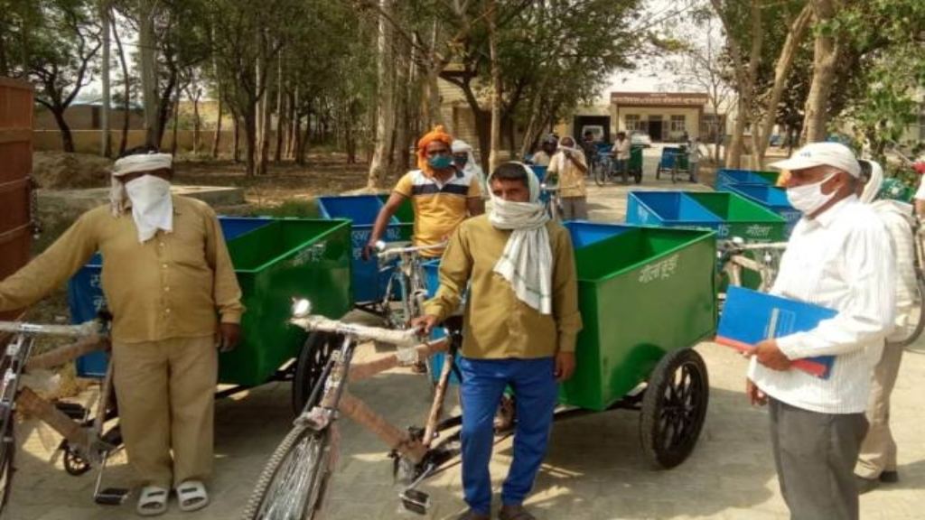 गाँवो को बड़ा तोहफा, शहरो की तरह गाँवो से उठाया जाएगा कचरा rikshaw