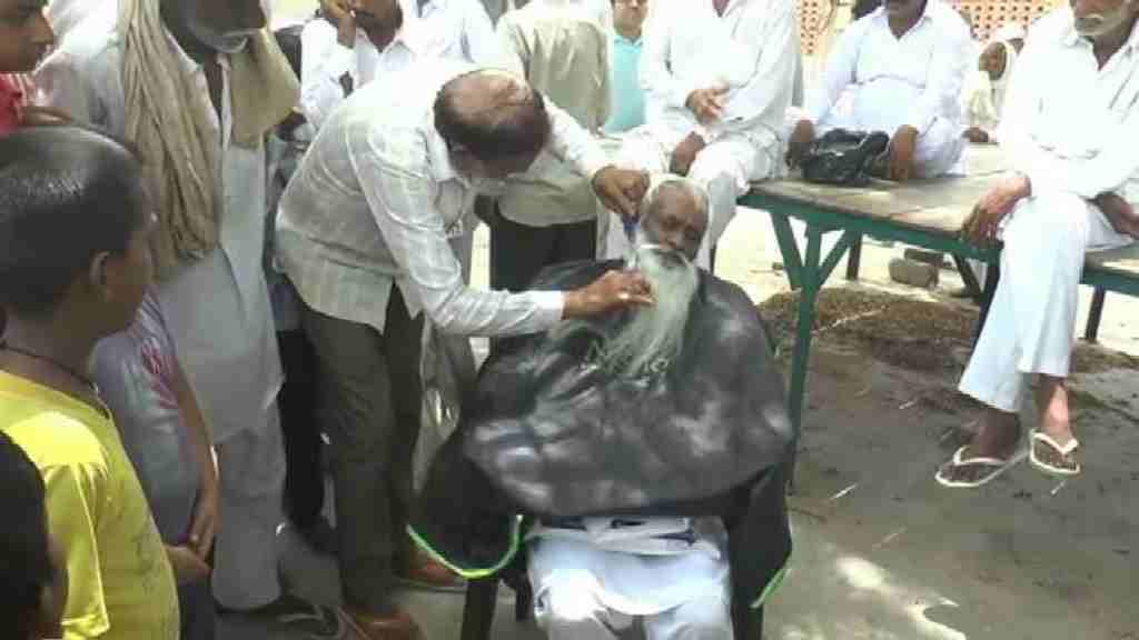 ओमप्रकाश चौटाला के रिहा होने पर इस शख्स ने सात साल बाद कटवाई दाढ़ी SIRSA NEWS 2