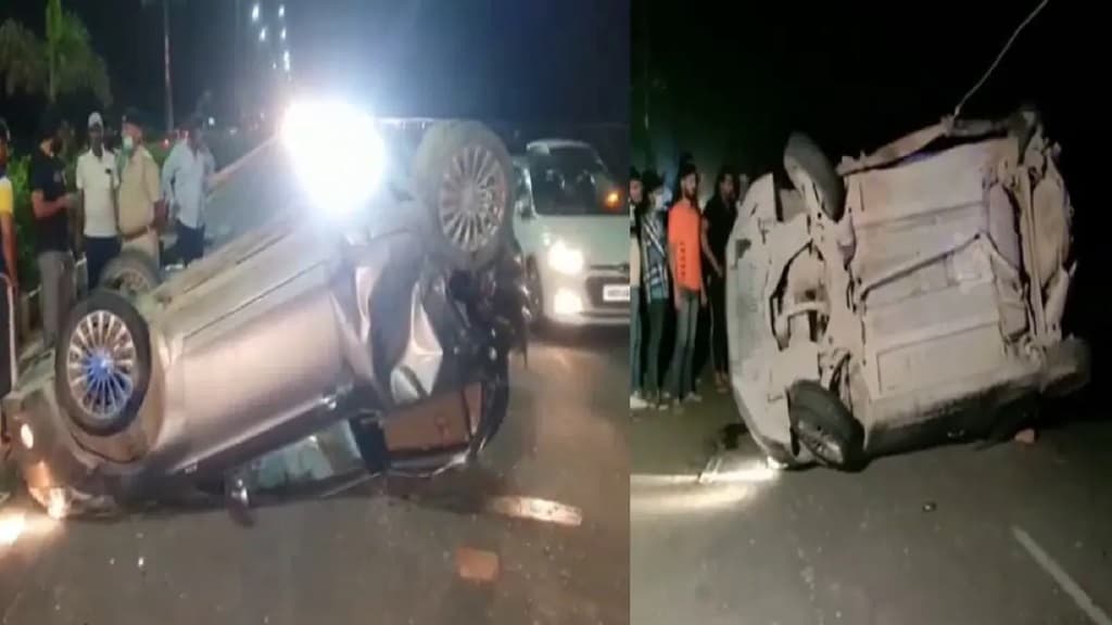 करनाल: स्पीड ब्रेकर पर उछली कार, आगे चल रही गाड़ी को मारी टक्कर, देखें फोटोज karnal car accident