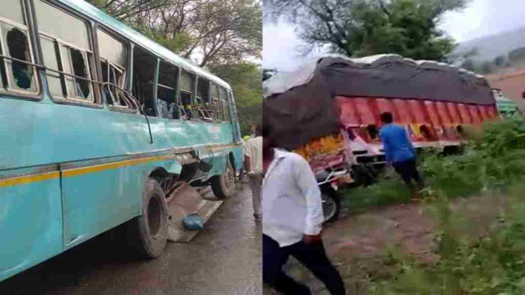 गुरुग्राम में रोड़वेज बस और ट्रक की भयंकर टक्कर, दो दर्जन से अधिक यात्री घायल bus accident