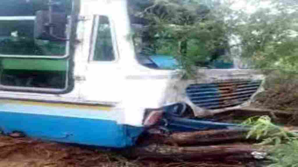 चालक की तबीयत बिगड़ी, पेड़ से जा टकराई रोड़वेज बस roadways accident