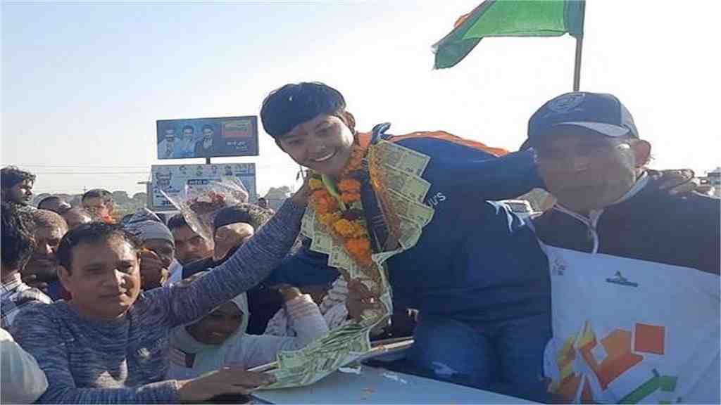 T20 वर्ल्डकप विजेता सोनिया का रोहतक पहुंचने पर जोरदार स्वागत, इस खिलाड़ी को बताया आइडल soniya rohtak