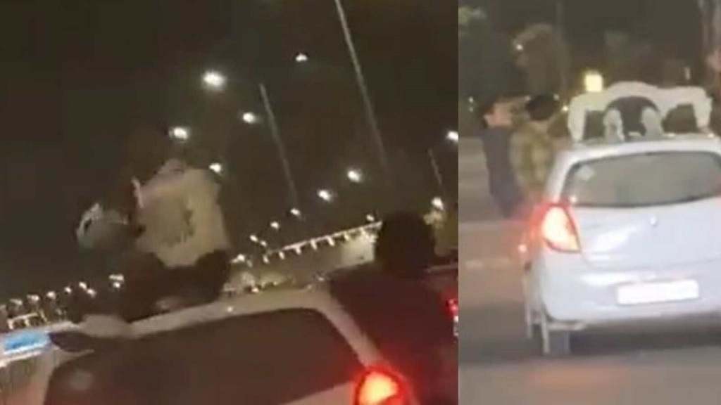 गुरुग्राम में रील बनाने के चक्कर में पुलिस थाने पहुंचा युवक, कार की छत पर की थी पुशअप; देखे विडियो Gurugram Viral Video