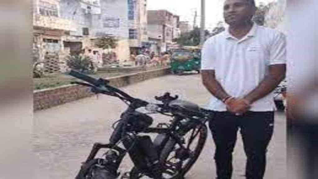 रेवाड़ी के इंजीनियर विकास ने बनाई अनोखी ई- साइकिल, पढ़ें गजब की विशेषताएं Rewari Vikas Yadav E cycle