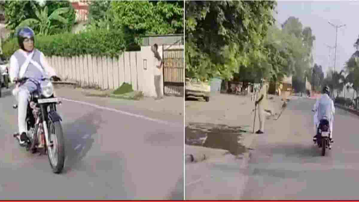 करनाल: बुलेट चलाकर एयरपोर्ट पहुंचे सीएम खट्टर, कार फ्री डे के चलते डीसी- एसपी पैदल गए कार्यालय Cm Manohar Lal Khattar