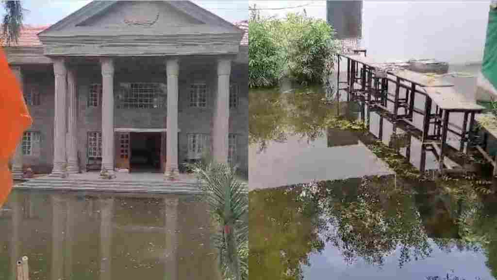 बदहाली के आंसू रोता हरियाणा का ये सरकारी स्कूल, पिछले 2 महीने से जमा है ड्रेनेज का गंदा पानी Gurugram Govt School