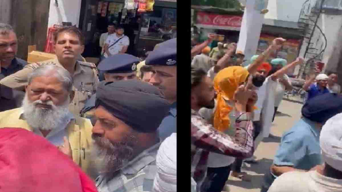 हरियाणा के पूर्व गृहमंत्री को किसानों ने घेरकर किए सवाल- जवाब, हाथ जोड़े नजर आए गब्बर Anil Vij Kisan Virodh