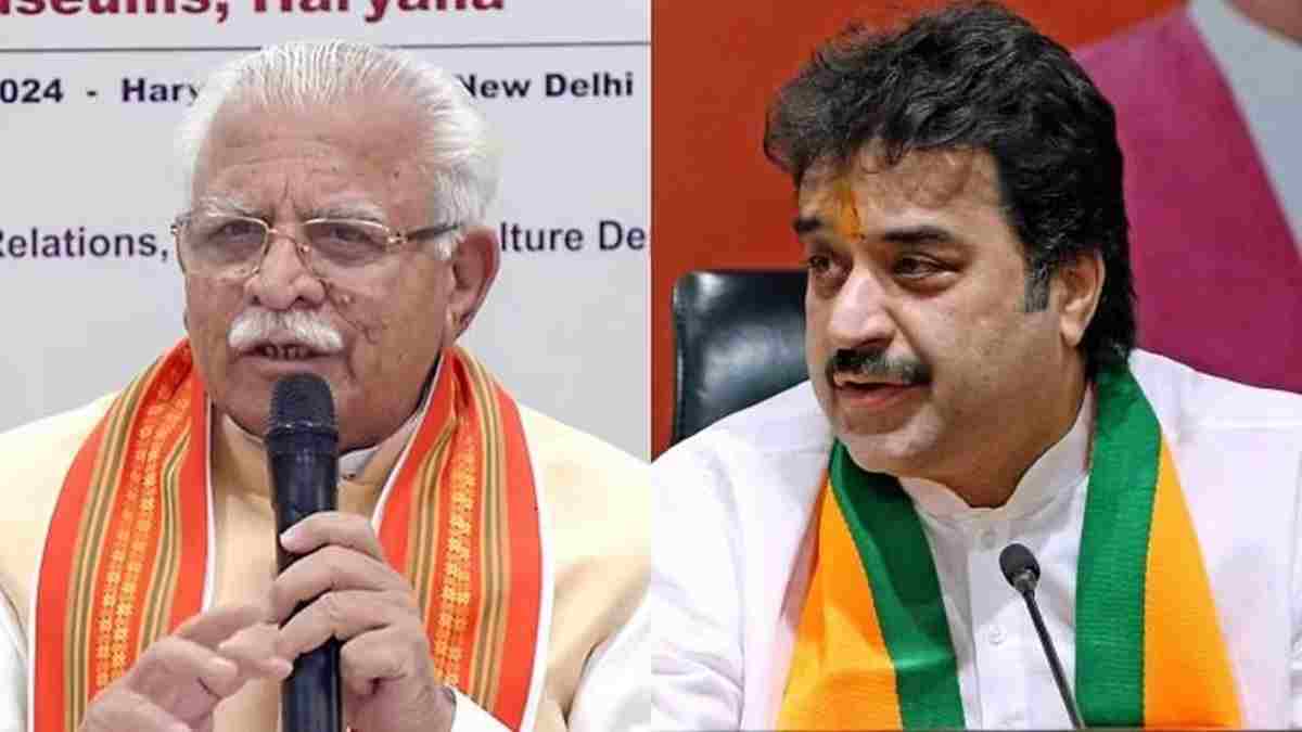 हरियाणा में भजनलाल परिवार ने किया पूर्व सीएम मनोहर लाल खट्टर से किनारा, इस विवादित बयान के बाद से आई रिश्तों में खटास Bhajan Lal Manohar Lal