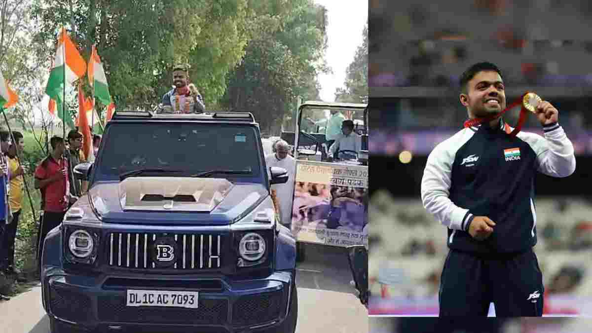 पैरालंपिक खेलों में गोल्ड लाने वाले नवदीप का पैतृक गांव में हुआ ग्रैंड वेलकम, स्वागत में उमाडा ग्रामीणों का हुजूम navdeep