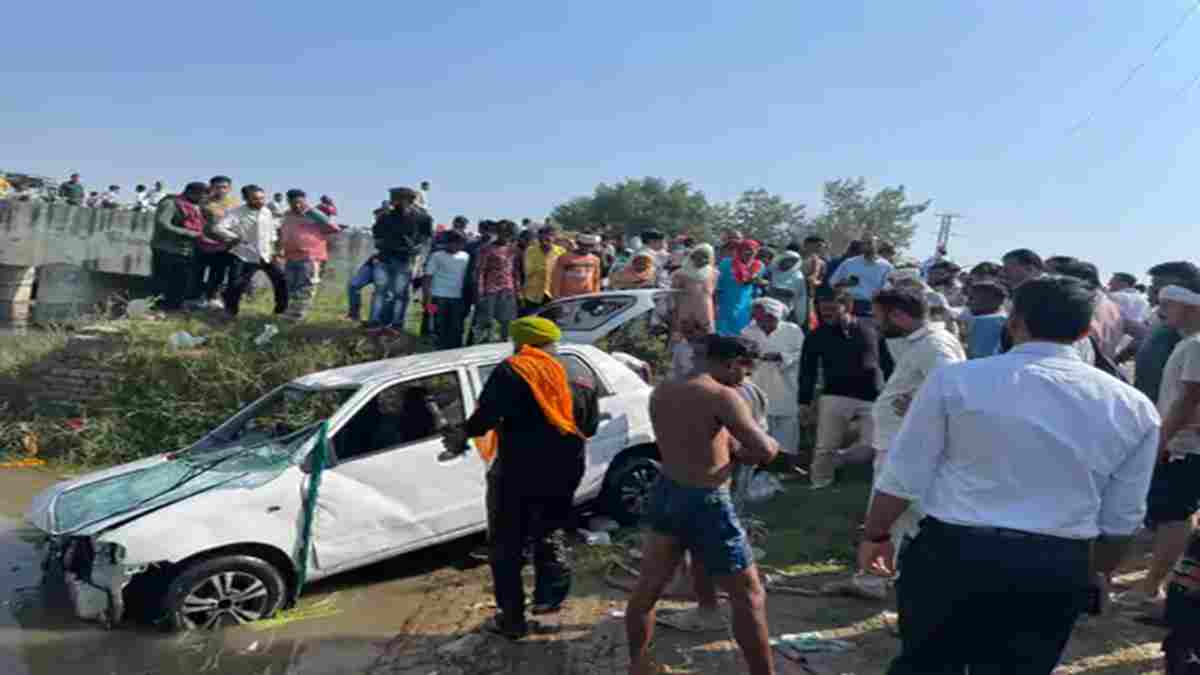 हरियाणा में दशहरा पर्व पर दर्दनाक हादसा, नहर में कार गिरने से एक ही परिवार के 8 लोगों की मौत Accident