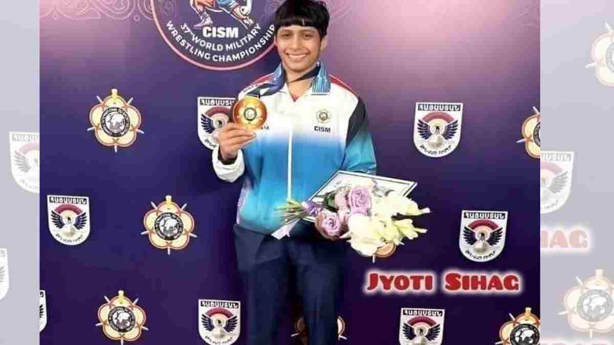 हरियाणा की छोरी ने वर्ल्ड मिलिट्री कुश्ती चैंपियनशिप में बिखेरी चमक, गोल्ड मेडल पर जमाया कब्जा Jyoti Sihag