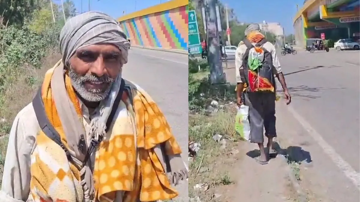नाती- पोतिया को खिलाने की उम्र में अंबाला के इस शख्स ने नाप दिया 723 किलोमीटर का सफर, यह है मकसद Girish Sharma