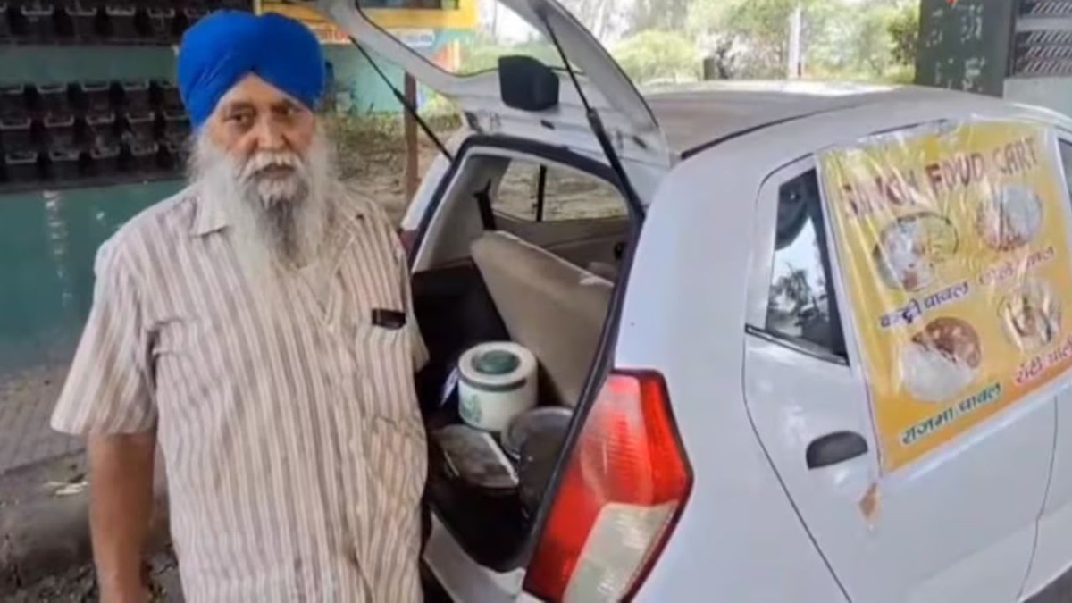 अंबाला के बुजुर्ग की संघर्ष भरी कहानी; बीमारी में छोड़ी टैक्सी, अब गाड़ी में बेचते हैं खाना Ambala Bujurg