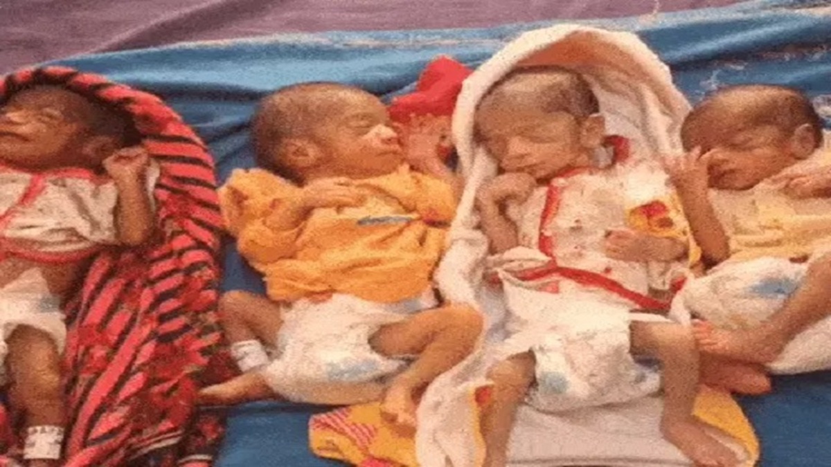 हरियाणा में कुदरत का अनोखा करिश्मा, 24 वर्षीय महिला ने एकसाथ 4 बच्चों को दिया जन्म Sirsa Baby Born