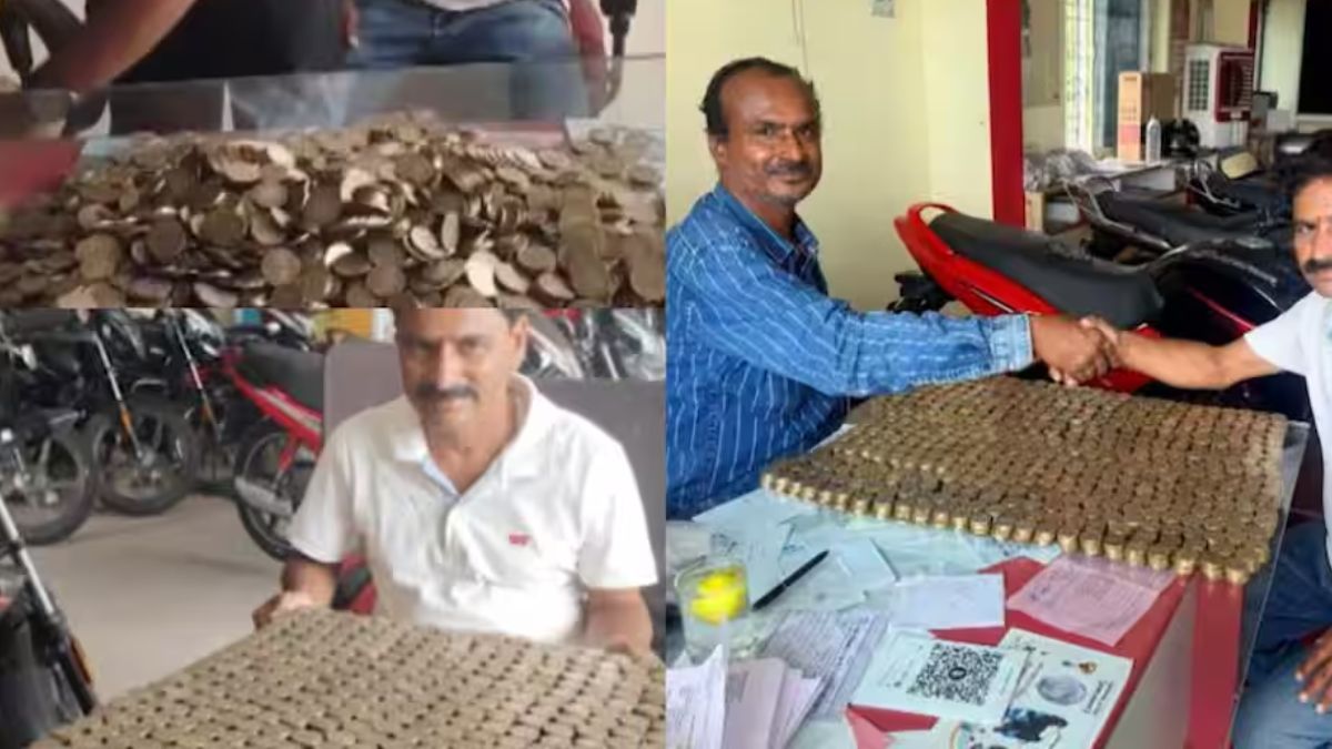 न नोट, न UPI... युवक ने 10-10 रुपये के सिक्कों से खरीदी नई बाइक, गिनने में छूटे पसीने; देखें Video Viral Video