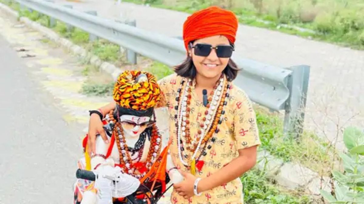 मिनी बाइक पर कांवड़ लेकर निकली झज्जर की 12 वर्षीय दीक्षा, पीछे चलती पिता की कार; 11 अगस्त को पहुंचेगी गांव Diksha Kanwar