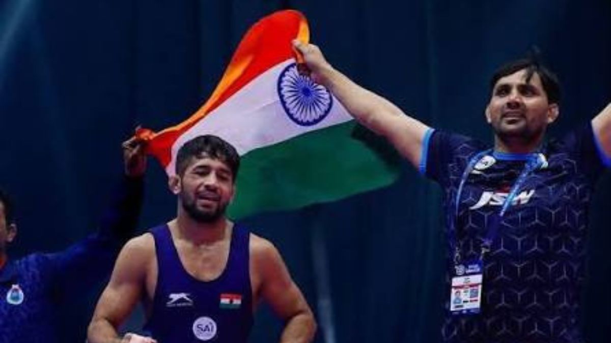 हरियाणा के 17 वर्षीय पहलवान सतिंदर ने रचा इतिहास, लगातार दूसरी बार जीता अंडर-17 विश्व कुश्ती चैंपियनशिप का गोल्ड Satinder Malik Kusti Wrestling