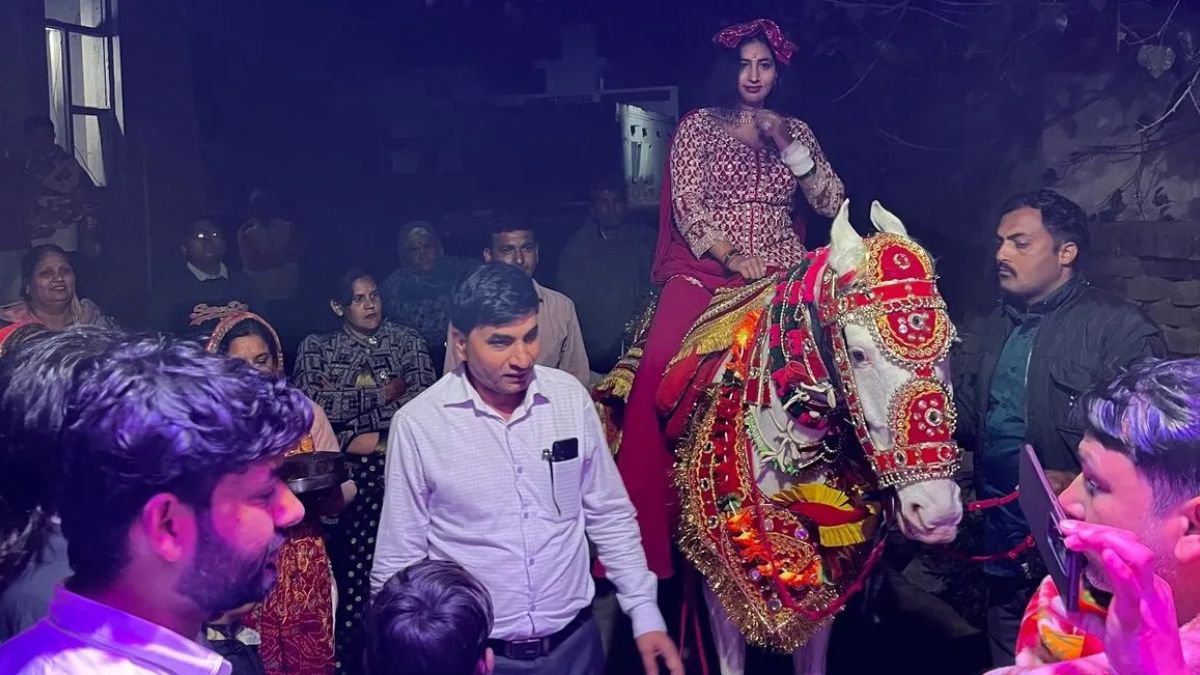 हरियाणा की बेटी घोड़ी पर बैठी तो गांव में दिखा अलग नजारा, परिवार के एक फैसले ने बदल दी पुरानी परंपरा Hansi News