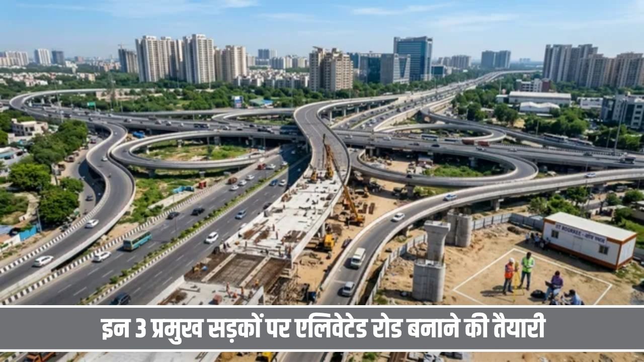 गुरुग्राम में ट्रैफिक जाम से मिलेगी राहत, इन 3 प्रमुख सड़कों पर एलिवेटेड रोड बनाने की तैयारी Gurugram Elevated Road
